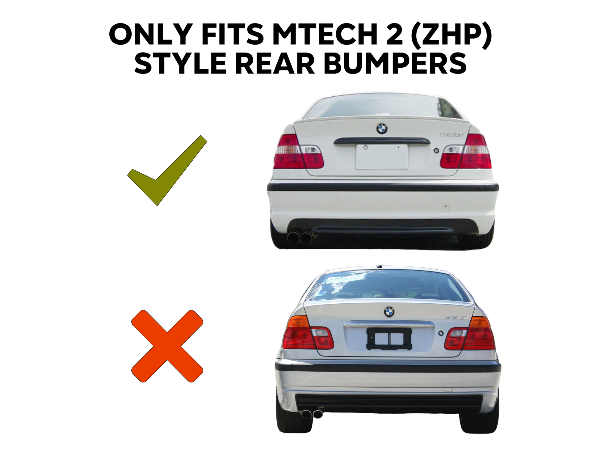 E46 Mtech 2 (Zhp) CSL Rear Diffuser-Exterior-Silicon Valley Bimmer