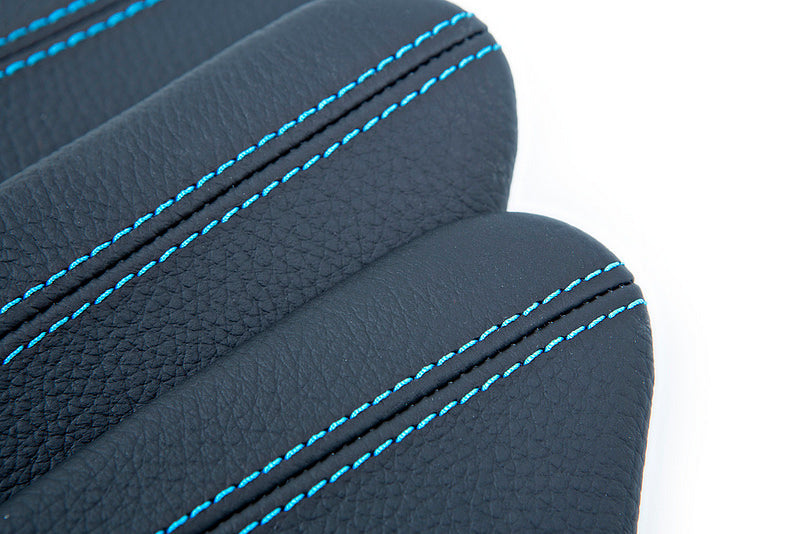 IND F87 M2 Stitched Leather Knee Pad - Polar Blue