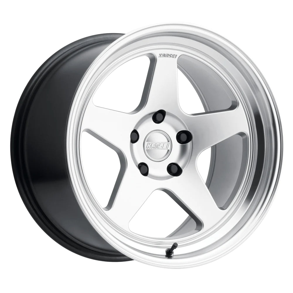 Kansei Wheels KNP - Hyper Silver With Bright Machined Lip