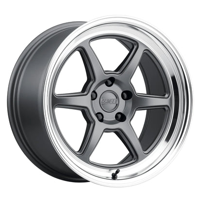 Kansei Wheels Roku - Matte Grey with Bright Machined Lip