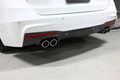 3D Design F30 / F31 3-Series M-Sport Carbon Rear Diffuser - 4 Tip