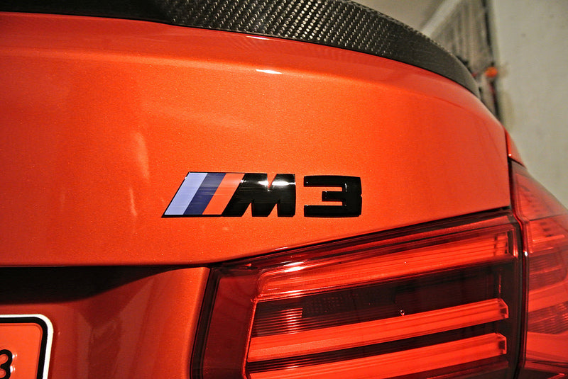BMW F80 M3 Trunk Emblem - Gloss Black