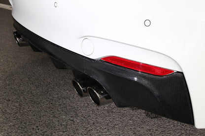 3D Design F22 2-Series M-Sport Carbon Rear Diffuser - 4-Tip