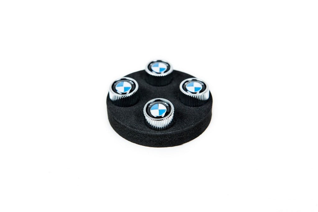 BMW Roundel Valve Stem Cap Set - Chrome