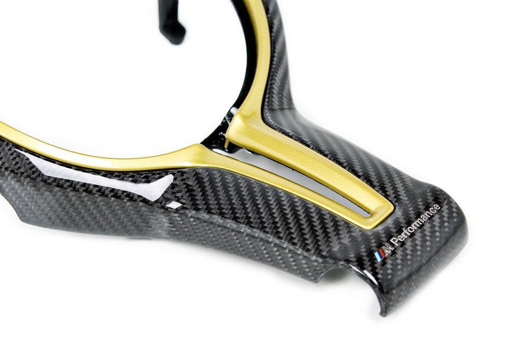 BMW M Performance F-Chassis Steering Wheel Trim - Gloss Carbon