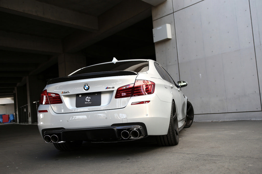 3D Design F10 5-Series Carbon Trunk Spoiler-Exterior-Silicon Valley Bimmer