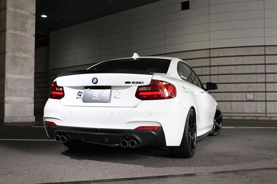 3D Design F22 2-Series M-Sport Carbon Rear Diffuser - 4-Tip-Exterior-Silicon Valley Bimmer