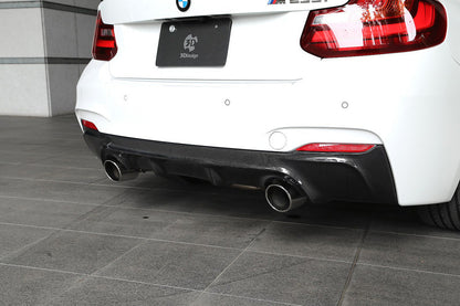 3D Design F22 2-Series M-Sport Carbon Rear Diffuser-Exterior-Silicon Valley Bimmer