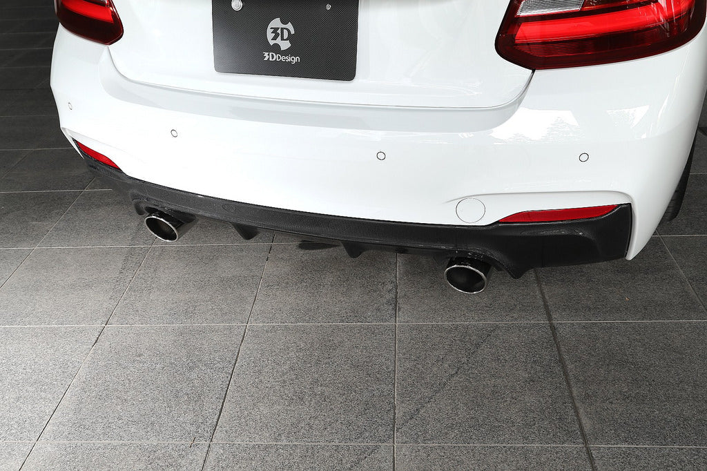 3D Design F22 2-Series M-Sport Carbon Rear Diffuser-Exterior-Silicon Valley Bimmer
