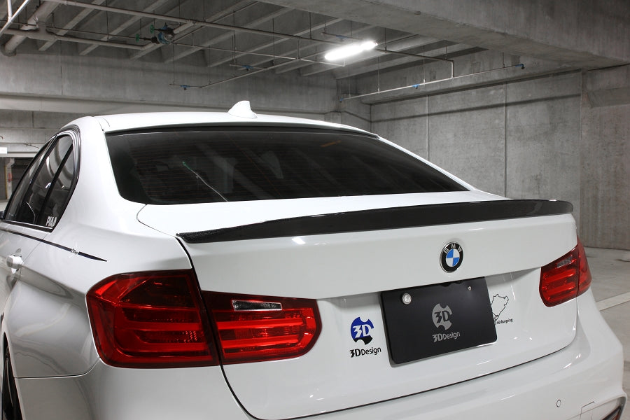 3D Design F30 3-Series Carbon Trunk Spoiler-Exterior-Silicon Valley Bimmer