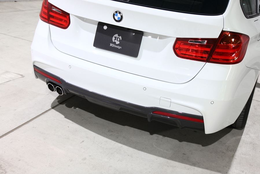 3D Design F30 / F31 3-Series M-Sport Carbon Rear Diffuser-Exterior-Silicon Valley Bimmer