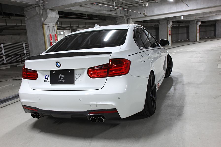 3D Design F30 / F31 335i M-Sport Carbon Rear Diffuser - 4 Tip-Exterior-Silicon Valley Bimmer