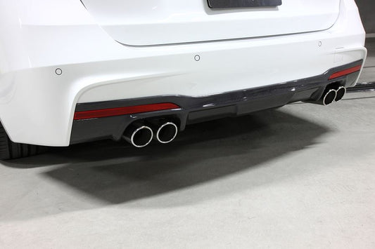 3D Design F30 / F31 335i M-Sport Carbon Rear Diffuser - 4 Tip-Exterior-Silicon Valley Bimmer