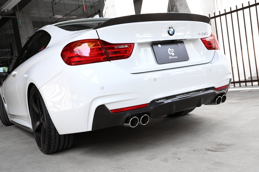 3D Design F32 4-Series Carbon Trunk Spoiler-Exterior-Silicon Valley Bimmer
