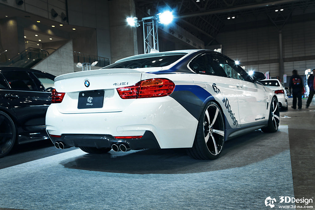 3D Design F32 / F36 4-Series M-Sport Carbon Rear Diffuser-Exterior-Silicon Valley Bimmer