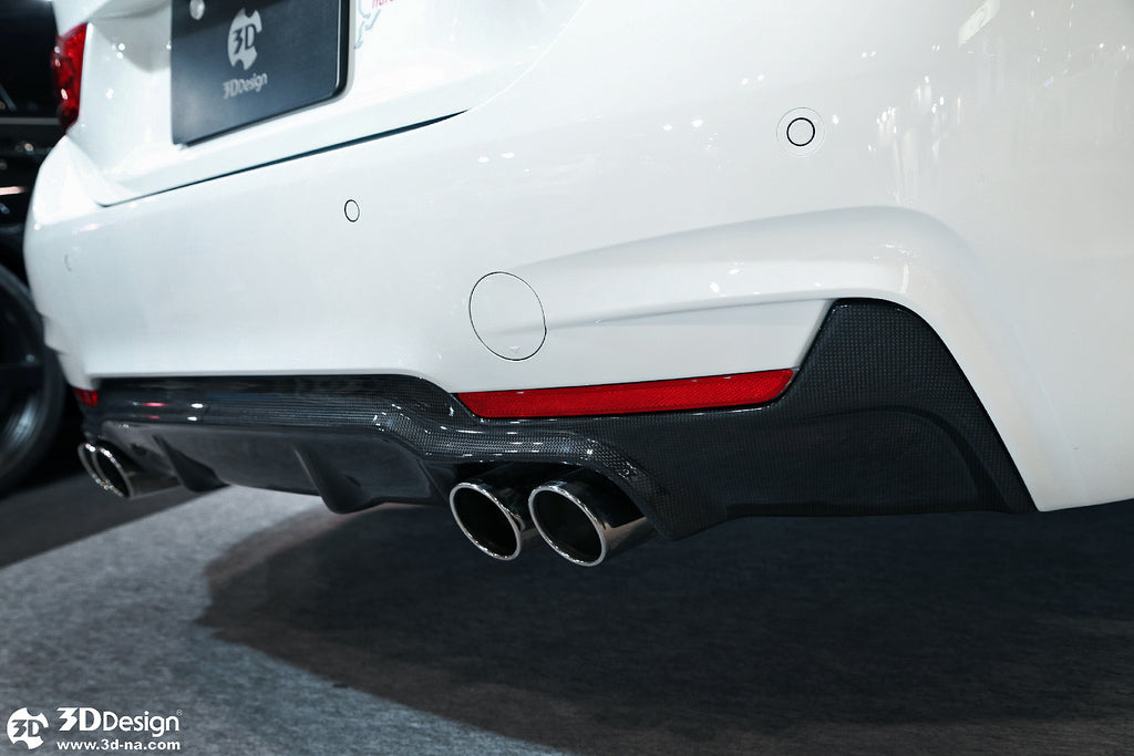 3D Design F32 / F36 4-Series M-Sport Carbon Rear Diffuser-Exterior-Silicon Valley Bimmer