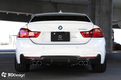 3D Design F32 / F36 4-Series M-Sport Carbon Rear Diffuser-Exterior-Silicon Valley Bimmer