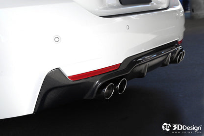 3D Design F32 / F36 4-Series M-Sport Carbon Rear Diffuser-Exterior-Silicon Valley Bimmer