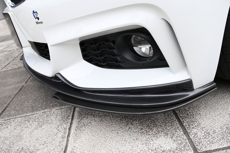 3D Design F32 / F36 4-Series M-Sport Carbon Under Splitter Set-Exterior-Silicon Valley Bimmer
