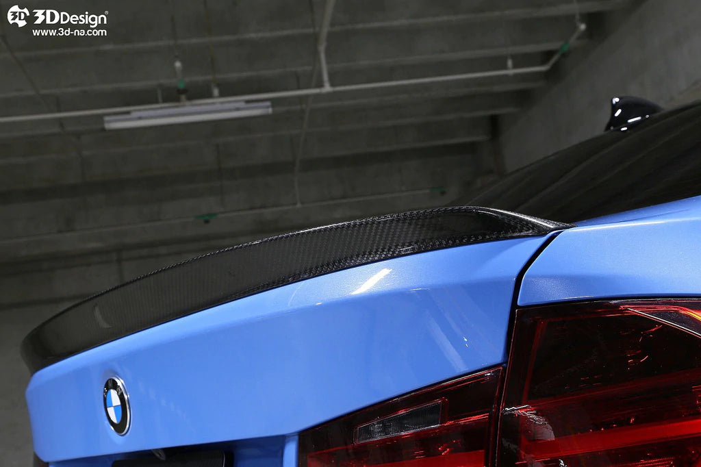 3D Design F80 M3 Dry Carbon Fiber Trunk Spoiler-Exterior-Silicon Valley Bimmer