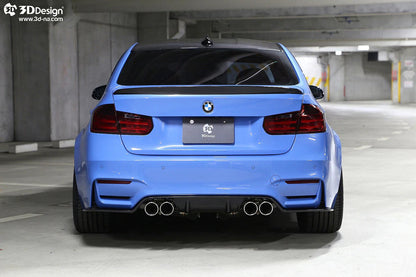 3D Design F80 M3 Dry Carbon Fiber Trunk Spoiler-Exterior-Silicon Valley Bimmer