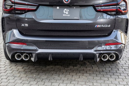 3D Design G01 X3 LCI M40i Carbon Rear Diffuser-Exterior-Silicon Valley Bimmer