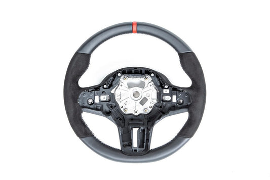 BMW M Performance G-Chassis Steering Wheel - Red Stripe + Silver Grey Stitching