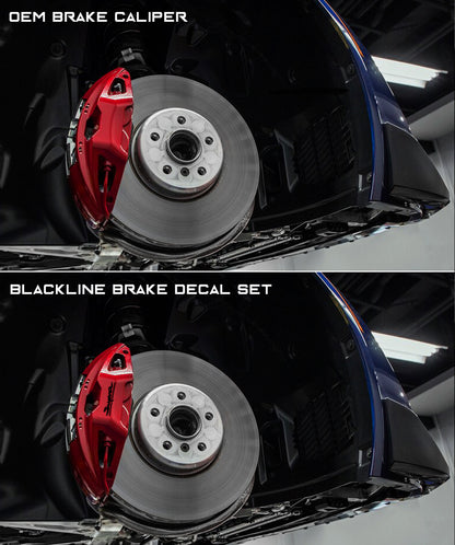 Toyota GR Supra 2020+ (A90) Blackline Performance Brake Caliper Decal Set - Black