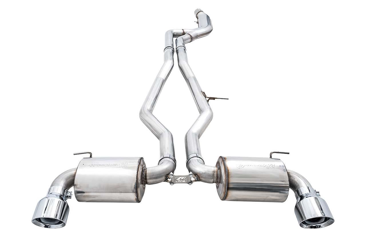 AWE 2020 Toyota Supra A90 Non-Resonated Touring Edition Exhaust - 5in Chrome Silver Tips-Exhaust-Silicon Valley Bimmer