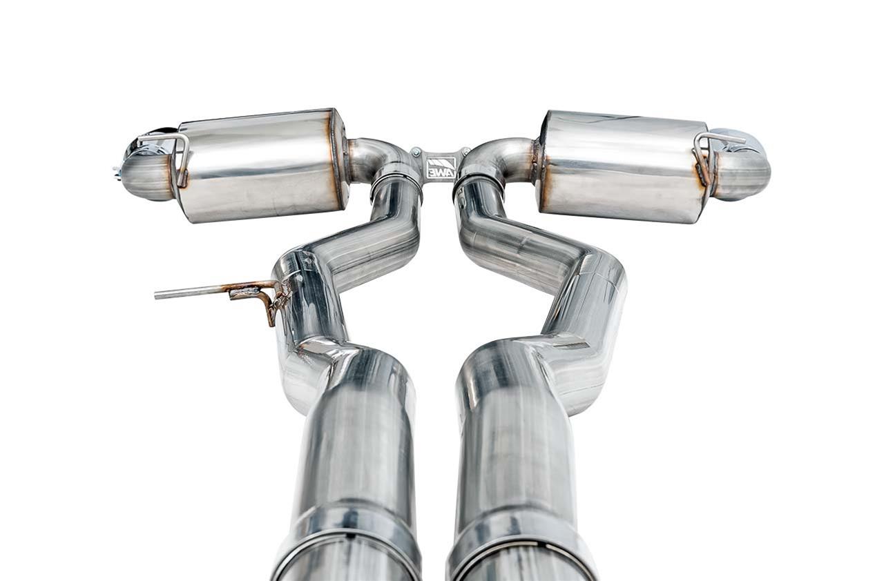 AWE 2020 Toyota Supra A90 Non-Resonated Touring Edition Exhaust - 5in Chrome Silver Tips-Exhaust-Silicon Valley Bimmer