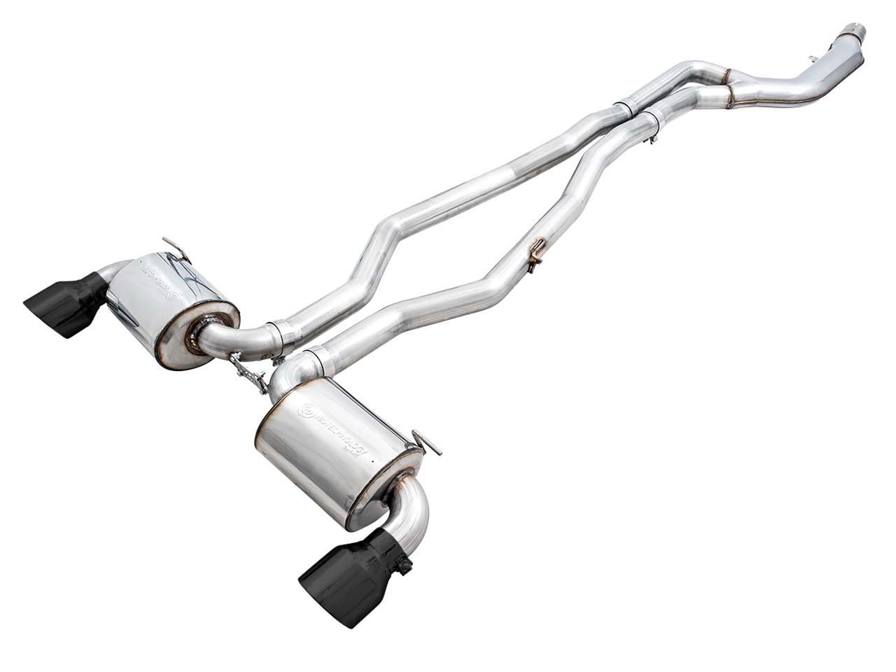AWE 2020 Toyota Supra A90 Non-Resonated Touring Edition Exhaust - 5in Diamond Black Tips-Exhaust-Silicon Valley Bimmer