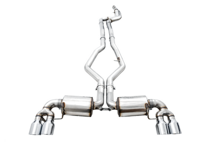 AWE Tuning 2019+ BMW M340i (G20) Resonated Touring Edition Exhaust - Quad Chrome Silver Tips-Exhaust-Silicon Valley Bimmer