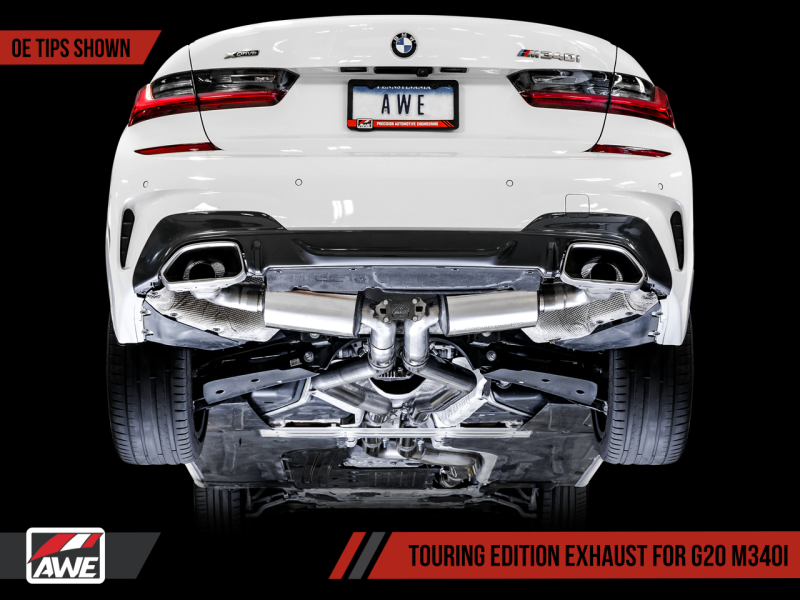 AWE Tuning 2019+ BMW M340i (G20) Resonated Touring Edition Exhaust (Use OE Tips)-Exhaust-Silicon Valley Bimmer