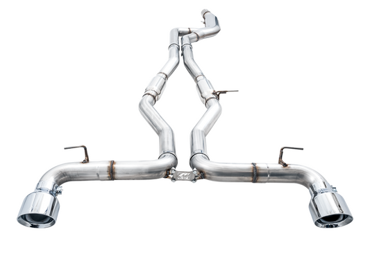 AWE Tuning 2020 Toyota Supra A90 Track Edition Exhaust - 5in Chrome Silver Tips-Exhaust-Silicon Valley Bimmer