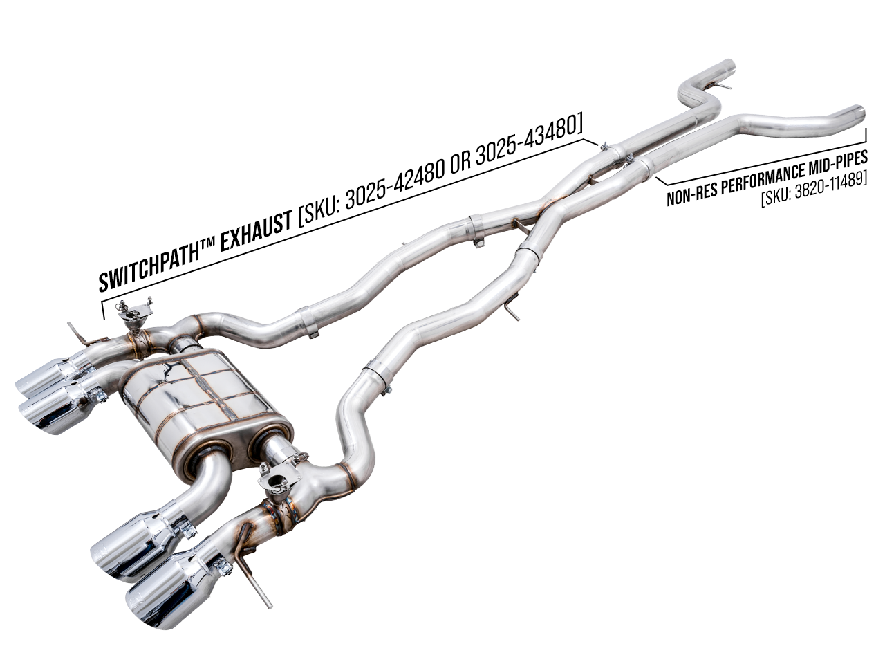 AWE Tuning SwitchPath Catback Exhaust for the BMW G80 M3 and G82 G83 M4-Exhaust-Silicon Valley Bimmer
