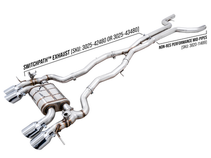 AWE Tuning SwitchPath Catback Exhaust for the BMW G80 M3 and G82 G83 M4-Exhaust-Silicon Valley Bimmer
