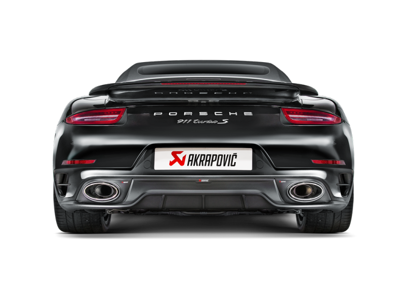 Akrapovic 14-15 Porsche 911 Turbo/Turbo S (991) Slip-On Line (Titanium) w/ Carbon Titanium Tips-Exhaust-Silicon Valley Bimmer