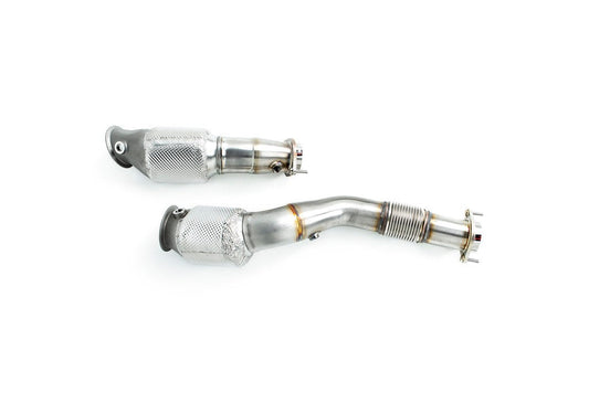 Akrapovic G8X M2 / M3 / M4 Stainless Downpipe Set - Catted-Exhaust-Silicon Valley Bimmer