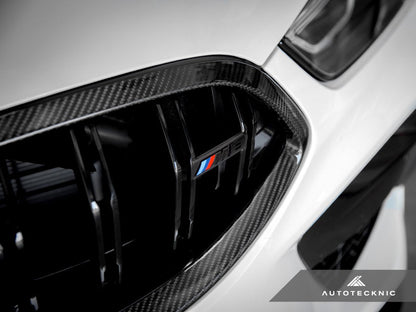 AutoTecknic F91 / F92 / F93 M8 Dry Carbon Front Grille Surrounds-Exterior-Silicon Valley Bimmer