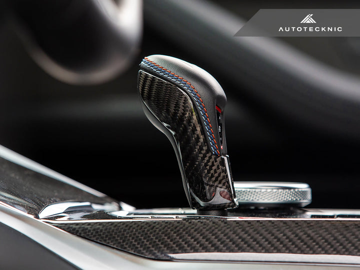 AutoTecknic G8X M / F9X M8 Dry Carbon Gear Selector Cover-Interior-Silicon Valley Bimmer