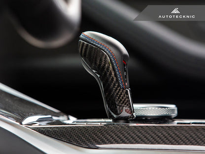 AutoTecknic G8X M / F9X M8 Dry Carbon Gear Selector Cover-Interior-Silicon Valley Bimmer