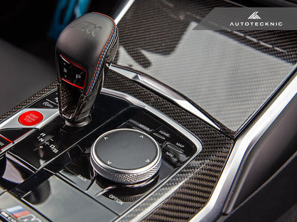 AutoTecknic G8X M / F9X M8 Dry Carbon Gear Selector Cover-Interior-Silicon Valley Bimmer