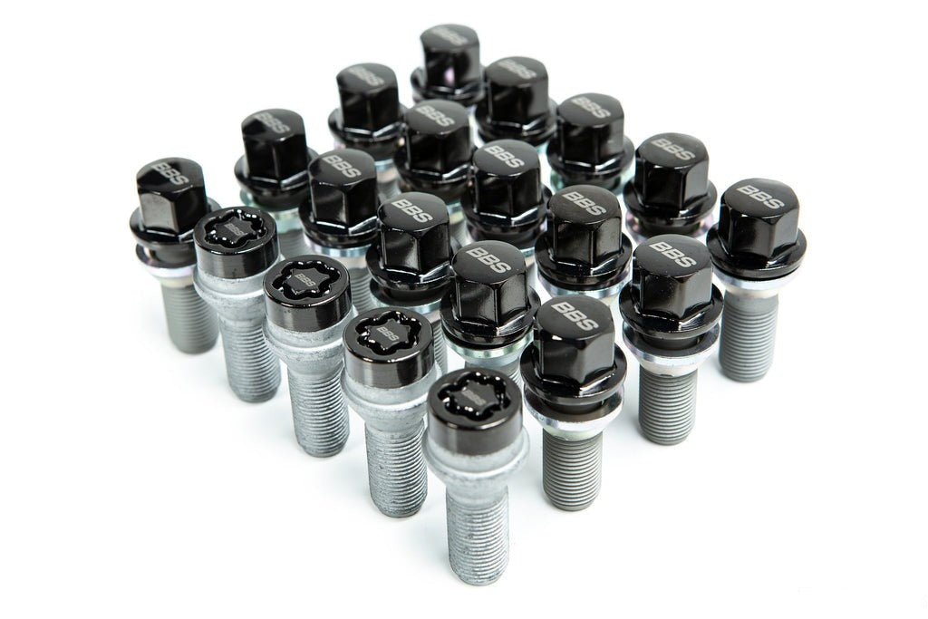 BBS M14x1.25 Locking Wheel Bolt Set - Black Chrome-Wheels-Silicon Valley Bimmer