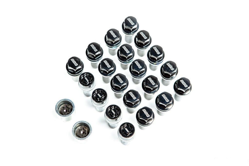 BBS M14x1.25 Locking Wheel Bolt Set - Black Chrome-Wheels-Silicon Valley Bimmer