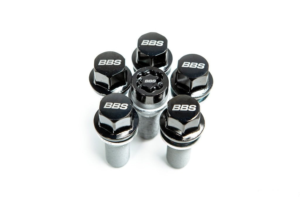 BBS M14x1.25 Locking Wheel Bolt Set - Black Chrome