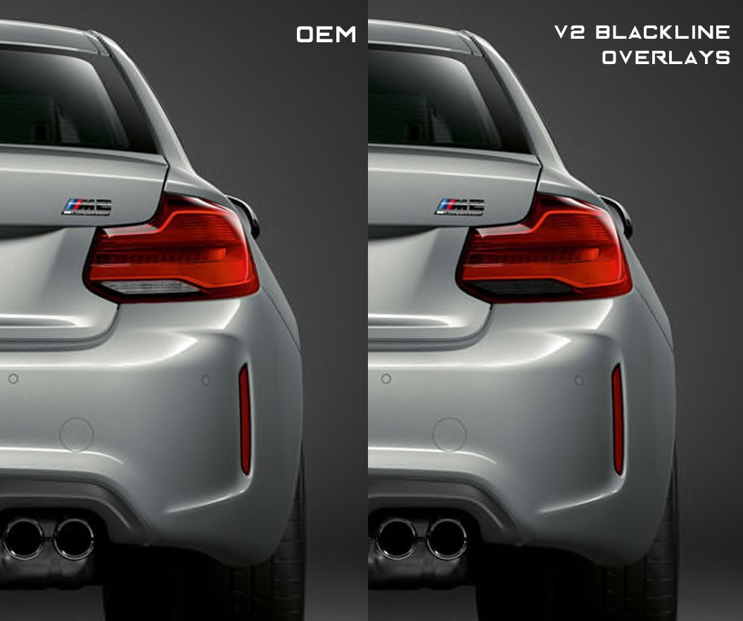 BMW 2 Series M2 Competition 2018-2020 (F22/F87 LCI) Blackline Taillight Overlay Kit-Exterior-Silicon Valley Bimmer
