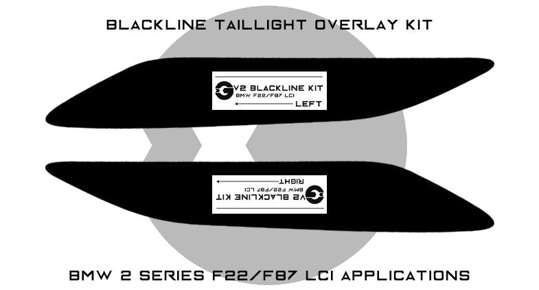 BMW 2 Series M2 Competition 2018-2020 (F22/F87 LCI) Lite Taillight Overlay Kit-Exterior-Silicon Valley Bimmer