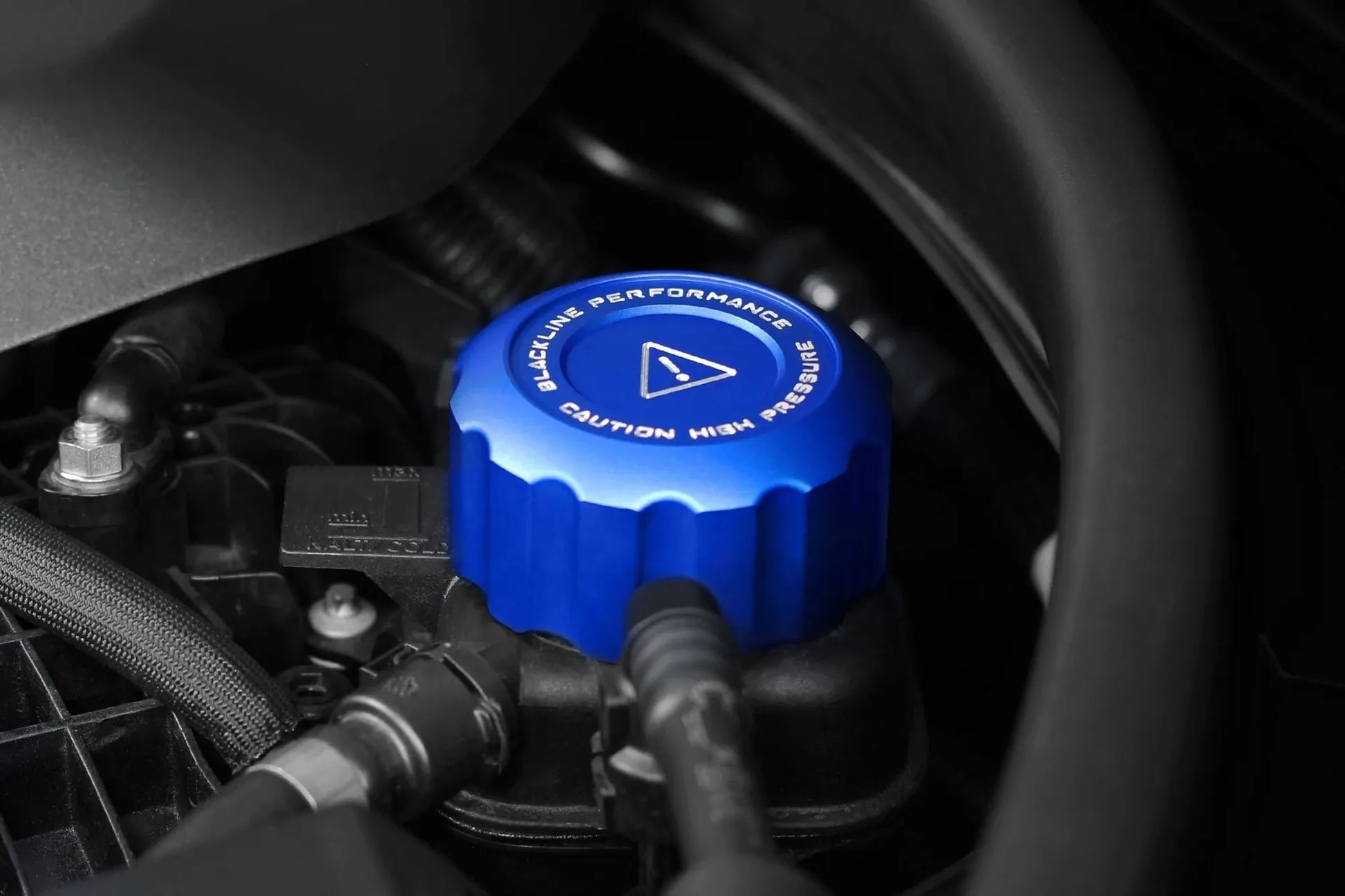 BMW 2021+ S58 Engine BLACKLINE Performance Motorsport BLUE Cap Set (Oil Cap / Coolant Caps)-Exterior-Silicon Valley Bimmer