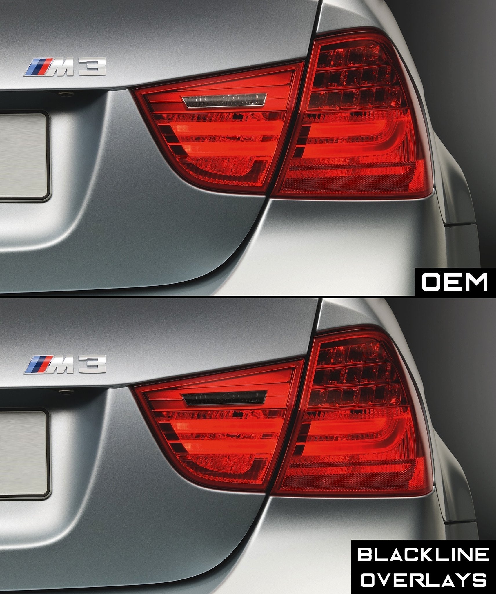 BMW 3 Series M3 2009-2011 (E90/E91 LCI) Blackline Taillight Overlay Kit-Exterior-Silicon Valley Bimmer