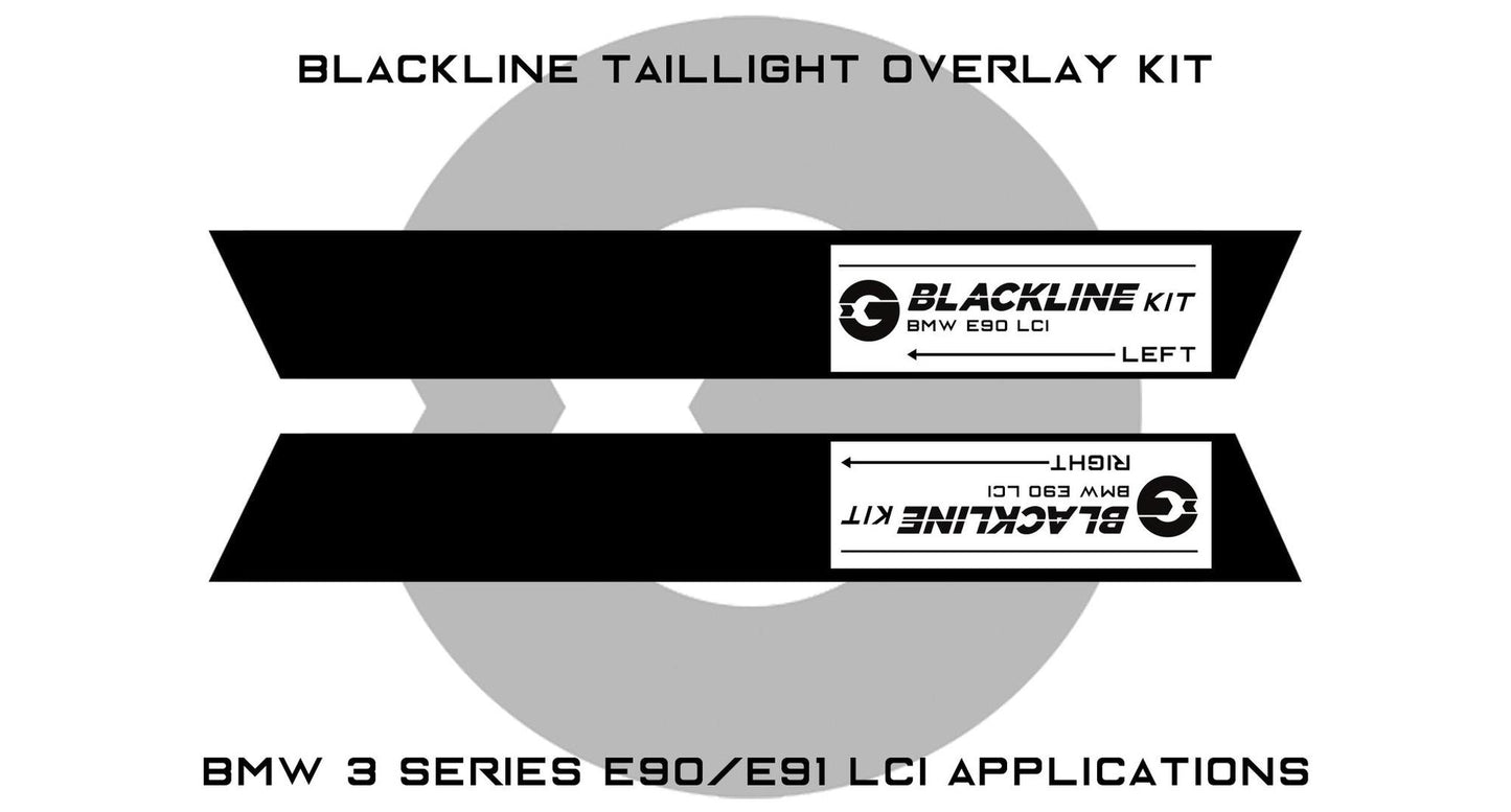 BMW 3 Series M3 2009-2011 (E90/E91 LCI) Blackline Taillight Overlay Kit-Exterior-Silicon Valley Bimmer